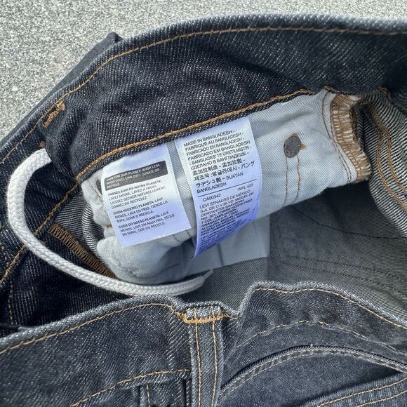 Levis Super Baggy Jeans Mens 28x34 Strong Dark Gray Denim Skate Drawstring - Picture 6 of 13